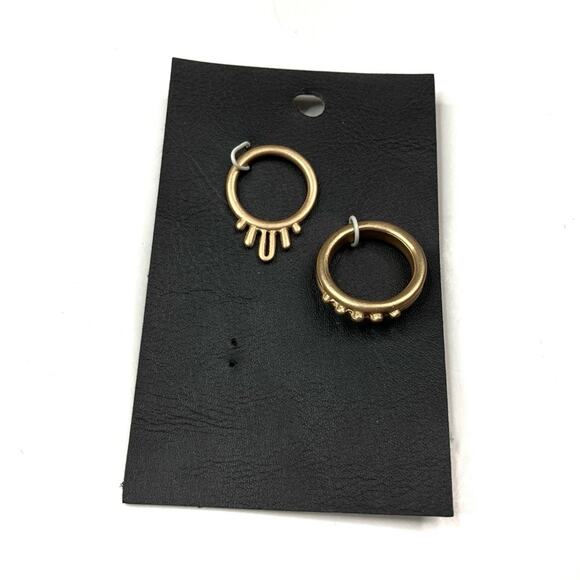 3/$30 Free People | Matte Gold 2-Ring Set - Picture 1 of 4